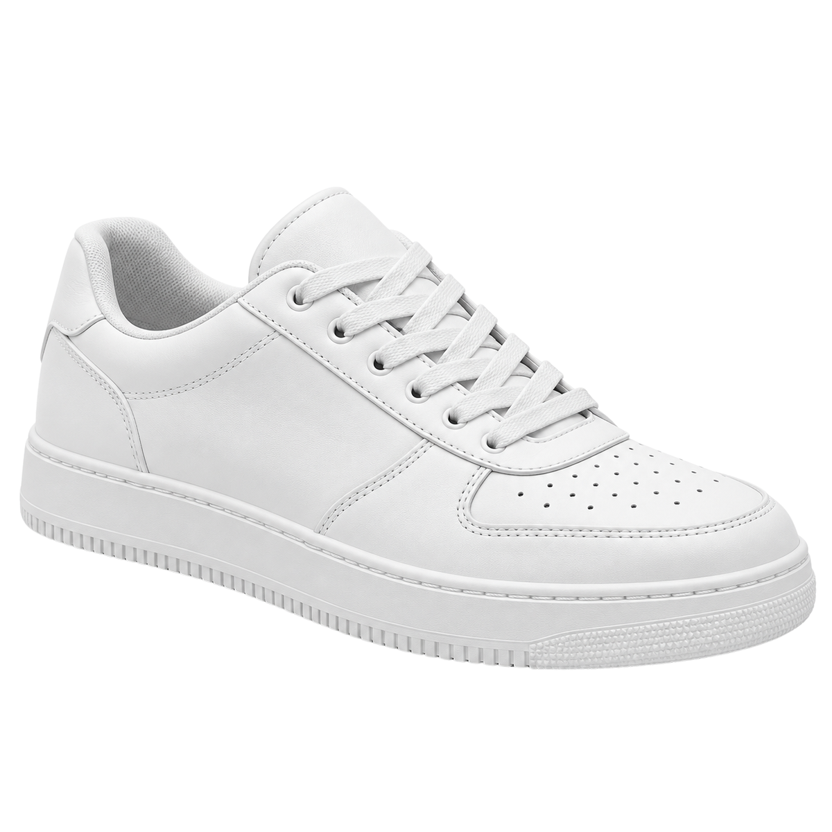 Minimalist White Leather Low-Top Sneakers | Bravenholt Lahne