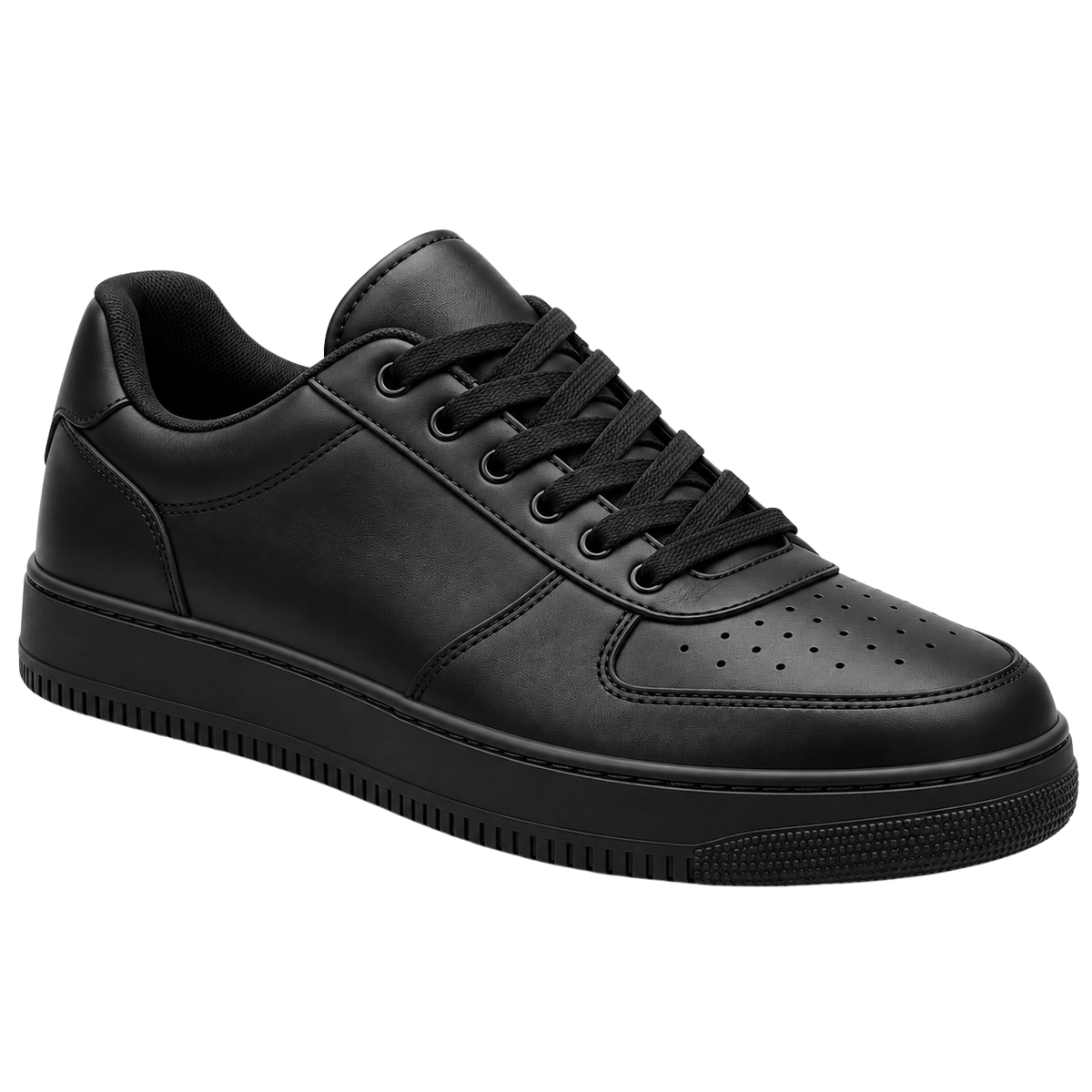 Minimalist Black Leather Low-Top Sneakers | Bravenholt Lahne