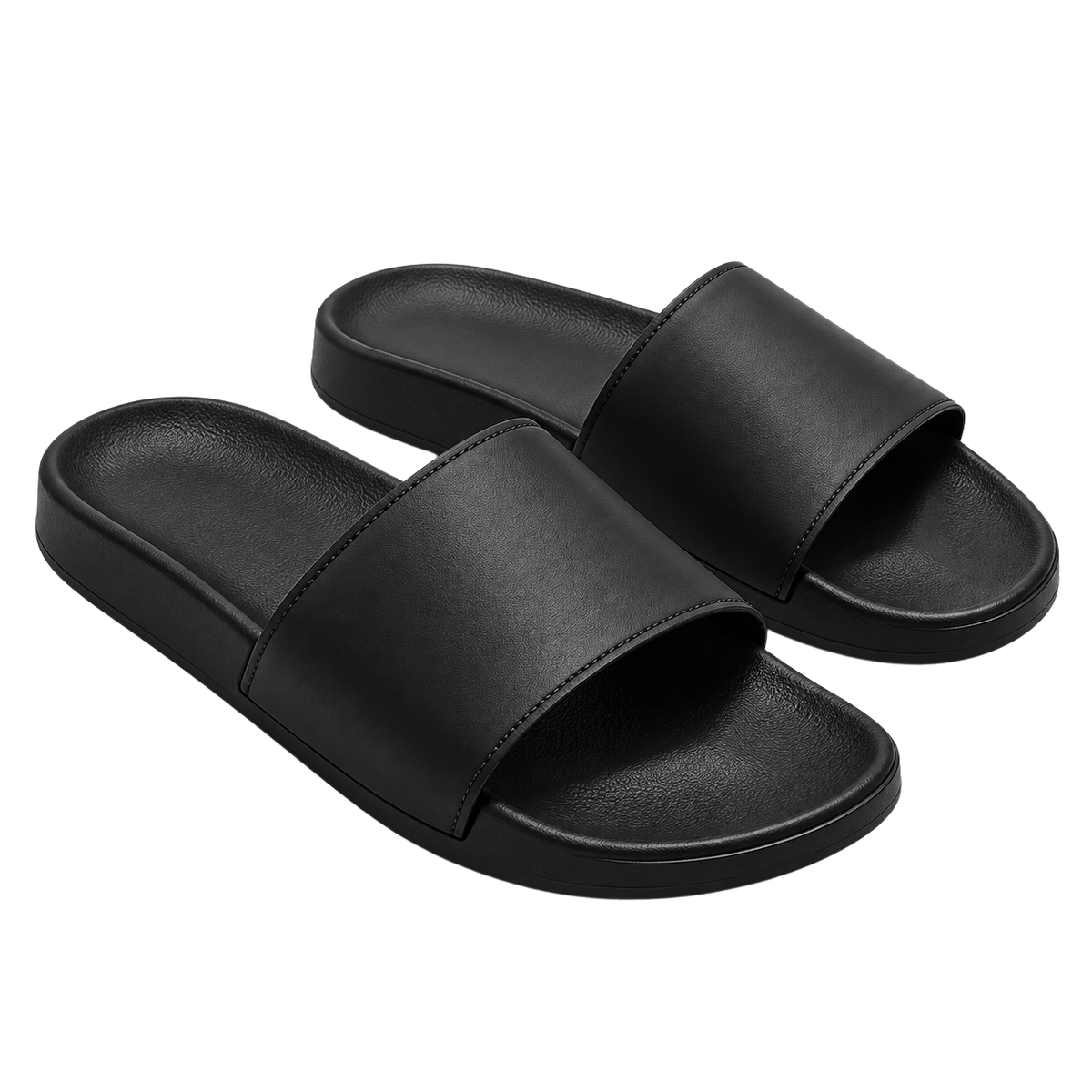 Minimalist Black Comfort Slide Sandals | Bravenholt Lahne
